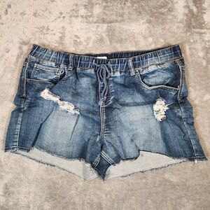 Zenobia Shorts‎ Women's 37X3 (Tag 3X)  Sexy Plus Size Jeans Cutoff Distressed
